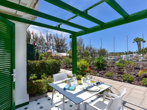 Campo Golf 1: Bungalow Maspalomas | VillaGranCanaria Terraza