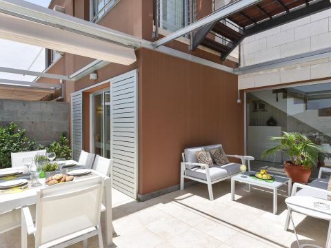 Vista Golf 10 mit Pool in Salobre Golf | VillaGranCanaria Terraza