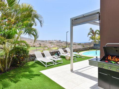 Vista Golf 10 mit Pool in Salobre Golf | VillaGranCanaria Terraza