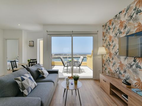Ferienwohnung Arguineguín direkt am Meer | Marañuelas 308 Salón