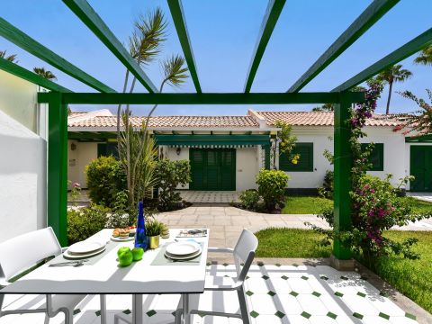 Campo Golf 6: Bungalow Maspalomas | VillaGranCanaria Terrasse